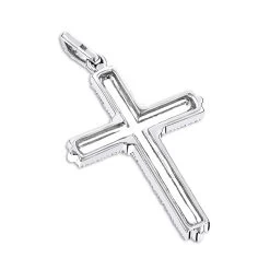 Small Diamond Crosses 14K White Gold Designer Cross Pendant 0.30ct -Fashion Accessories Shop small diamond crosses 14k designer cross pendant 030ct p 6553 backwh