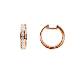 Small Diamond Hoop Earrings For Men And Women 1/2ct Huggies 14K Yellow Gold 15mm -Fashion Accessories Shop small diamond hoop earrings for men and women 12ct huggies 14k gold ro 20191215