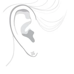 Small Real Diamond Kite Earrings For Men And Women 0.07ct 10K White Gold Studs -Fashion Accessories Shop small diamond kite earrings 007ct 10k bodwh