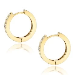 Small 14K Yellow Gold Inside Out Diamond Huggie Earrings 1.2ct 11 Small 14K Yellow Gold Inside Out Diamond Huggie Earrings 1.2ct -Fashion Accessories Shop small hoop earrings 14k gold inside out diamond huggie earrings 12ct backye