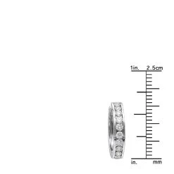 Small Hoops: 14K White Gold Diamond Hoop Earrings 1/2in 0.91ct -Fashion Accessories Shop small hoops 14k diamond hoop earrings 091ct p 40621 rulerwh