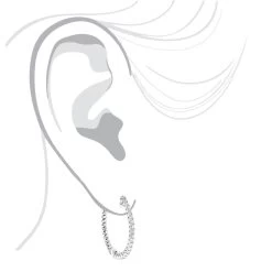 Small Hoops 14K White Gold Diamond Hoop Earrings Inside Out 0.74ct -Fashion Accessories Shop small hoops 14k diamond hoop earrings inside out 074 p 6932 bodwh