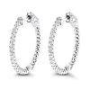 Small Hoops 14K White Gold Diamond Hoop Earrings Inside Out 0.74ct -Fashion Accessories Shop small hoops 14k diamond hoop earrings inside out 074 p 6932 wh