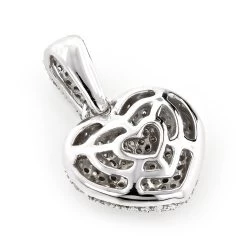 Small Pave Diamond Heart Pendant 14K White Gold 0.50ct -Fashion Accessories Shop small pave diamond heart pendant 14k gold 050ct p 22304 backwh