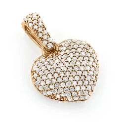Small Pave Diamond Heart Pendant 14K White Gold 0.50ct -Fashion Accessories Shop small pave diamond heart pendant 14k gold 050ct p 22304 ro
