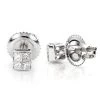 Small Princess Cut Diamond Earrings Studs 0.3ct 14K White Gold