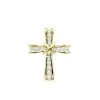 Small Women's Diamond Cross Pendant 14K Yellow Gold -Fashion Accessories Shop small womens diamond cross pendant in solid 14k gold mainye