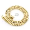 Solid 14K Yellow Gold Miami Cuban Link Chain Necklace For Men 18mm 22-40in