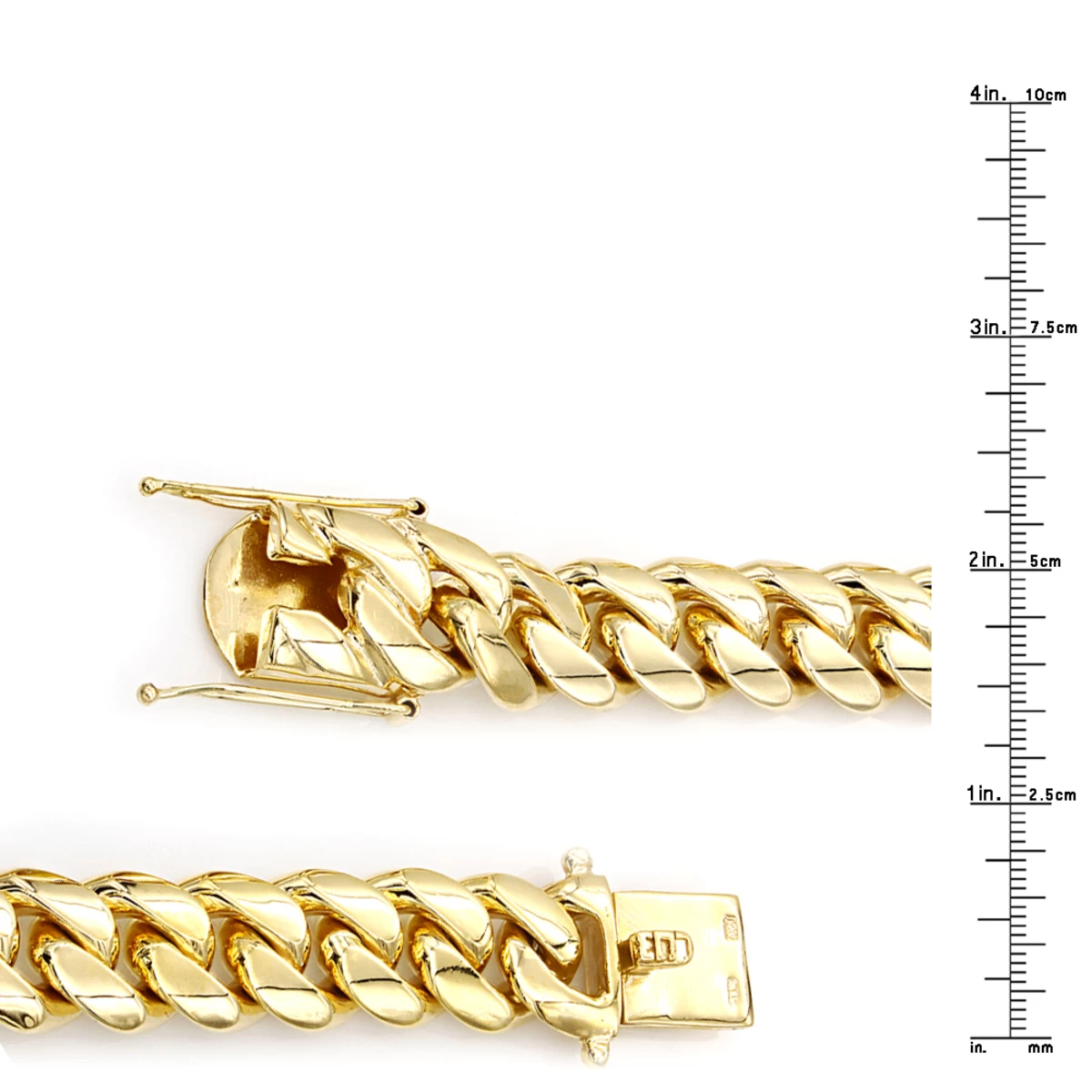 Solid 14K Yellow Gold Miami Cuban Link Chain Necklace For Men 18mm 22-40in 8 Solid 14K Yellow Gold Miami Cuban Link Chain Necklace For Men 18mm 22-40in - Image 6