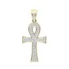 14K Yellow Gold Mini Diamond Egyptian Ankh Cross Pendant For Women 0.2ct 2 14K Yellow Gold Mini Diamond Egyptian Ankh Cross Pendant For Women 0.2ct -Fashion Accessories Shop solid 14k gold mini diamond egyptian ankh cross pendant for women 02ct mainye