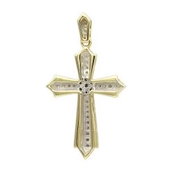 14K Yellow Gold Small Diamond Cross Pendant For Women 0.2ct -Fashion Accessories Shop solid 14k gold small diamond cross pendant for women 0 2ct backye
