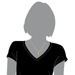 14K Yellow Gold Small Diamond Cross Pendant For Women 0.2ct -Fashion Accessories Shop solid 14k gold small diamond cross pendant for women 0 2ct bodye