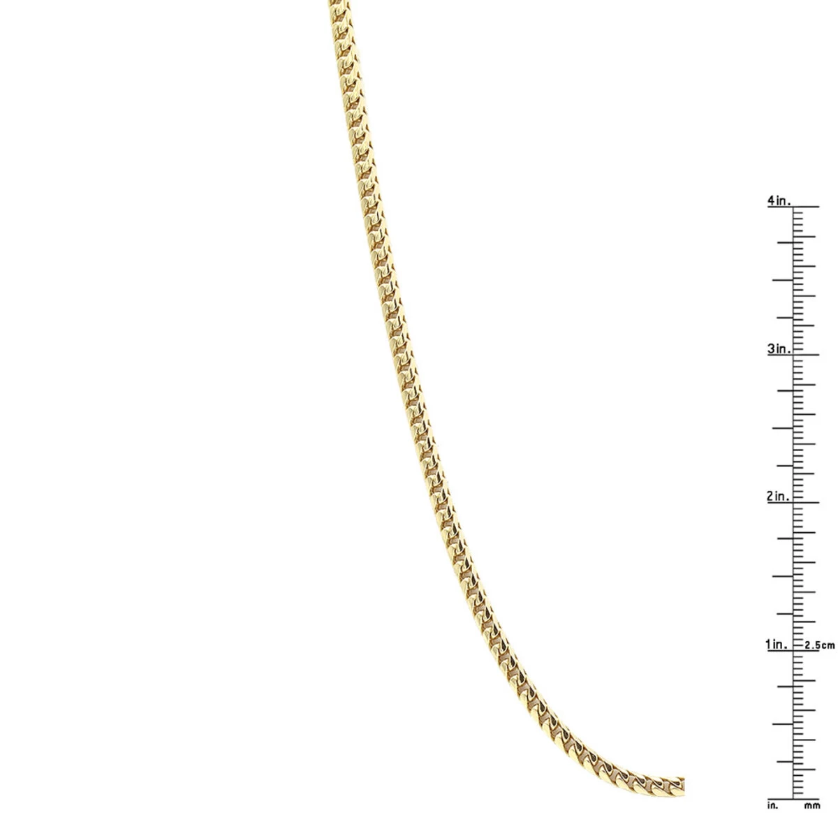 Solid 14K Yellow Gold Franco Chain Necklace For Men 3.5mm 20-32" 10 Solid 14K Yellow Gold Franco Chain Necklace For Men 3.5mm 20-32" - Image 8