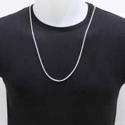 Sterling Silver Franco Chain Necklace 3mm 30 Inches -Fashion Accessories Shop sterling silver franco chain necklace 3mm 30 inches p 48074bod