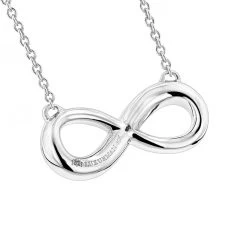 Sterling Silver Infinity Diamond Pendant Luxurman Love Quotes Necklaces -Fashion Accessories Shop sterling silver infinity diamond pendant luxurman love quotes necklaces back