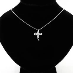 Tiny Diamond Cross Pendant 10K White Gold 0.12ct -Fashion Accessories Shop tiny diamond cross pendant in 10k gold 012ct 3