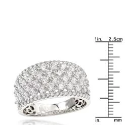 Unique Luxurman Bands: 14K Rose Gold Wide Diamond Ring For Women 2 Carat -Fashion Accessories Shop uniqe luxurman bands 14k gold wide diamond ring for women 2 carat rulerwh