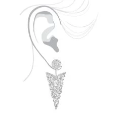 Unique 14K White Gold Designer Baguette Round Diamond Earrings 4ct -Fashion Accessories Shop unique 14k gold designer baguette round diamond earrings 4ct bodwh