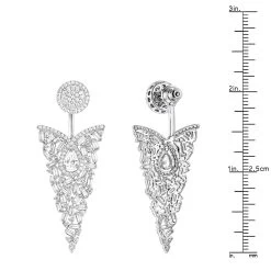 Unique 14K White Gold Designer Baguette Round Diamond Earrings 4ct -Fashion Accessories Shop unique 14k gold designer baguette round diamond earrings 4ct rulerwh