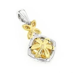 Unique 14K White Gold Designer White Yellow Diamond Women's Pendant By Luxurman -Fashion Accessories Shop unique 14k gold designer white yellow diamond womens pendant by luxurman backwh