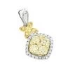 Unique 14K White Gold Designer White Yellow Diamond Women's Pendant By Luxurman -Fashion Accessories Shop unique 14k gold designer white yellow diamond womens pendant by luxurman mainwh