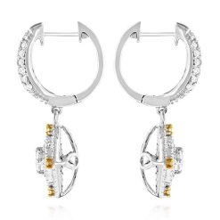 Unique 14K White Gold White And Yellow Diamond Earrings For Women Drop Design 11 Unique 14K White Gold White And Yellow Diamond Earrings For Women Drop Design -Fashion Accessories Shop unique 14k gold white and yellow diamond earrings for women drop design backwh