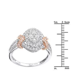 Unique Affordable Halo Cluster Diamond Engagement Ring 0.9ct Two Tone 14K White Gold -Fashion Accessories Shop unique affordable halo cluster diamond engagement ring 09ct two tone gold rulerwh