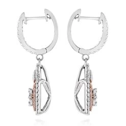 Unique Designer White And Pink Diamond Earrings For Women 14K Gold 1.75ct -Fashion Accessories Shop unique designer white and pink diamond earrings for women 14k gold 175ct backwh
