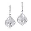 Unique Diamond Drop Earrings For Women 2.4ct 14K White Gold -Fashion Accessories Shop unique diamond drop earrings for women 24ct 14k gold 1
