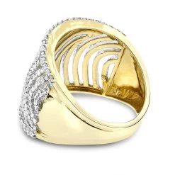 Unique Diamond Engagement Rings: 14K Yellow Gold Cut-Out Diamond Engagement Ring 1ct -Fashion Accessories Shop unique diamond rings 14k cut out diamond ring 120 p 38724 backye