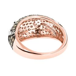 Unique Luxurman Champagne Diamond Right Hand Ladies Ring 1.5ct 14K Rose Gold -Fashion Accessories Shop unique luxurman champagne diamond right hand ladies ring 15ct 14k gold backro