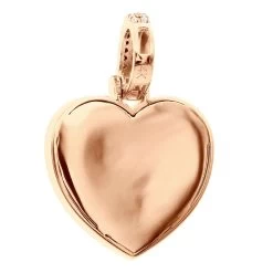 Large Ladies Unique Round Baguette Diamond Heart Shape Pendant 2 Carat 14K Yellow Gold -Fashion Accessories Shop unique oversized round and baguette diamond heart pendant 2 carat 14k gold 803235 back rose