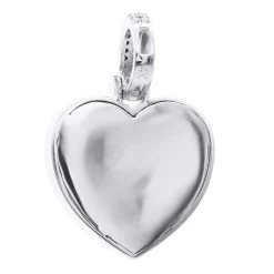 Large Ladies Unique Round Baguette Diamond Heart Shape Pendant 2 Carat 14K Yellow Gold -Fashion Accessories Shop unique oversized round and baguette diamond heart pendant 2 carat 14k gold 803235 back white