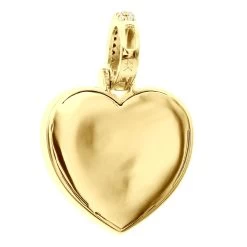 Large Ladies Unique Round Baguette Diamond Heart Shape Pendant 2 Carat 14K Yellow Gold -Fashion Accessories Shop unique oversized round and baguette diamond heart pendant 2 carat 14k gold 803235 back yellow