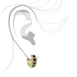 Unique Diamond Hoop Earrings Large Black Diamond Huggies 14K Yellow Gold 3ct -Fashion Accessories Shop unique small diamond hoop earring black diamond huggies in 14k gold 085ct 4 bodye