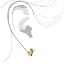 Unique Small Diamond Hoop Earring: Black Diamond Huggies 14K Yellow Gold 0.85ct -Fashion Accessories Shop unique small diamond hoop earring black diamond huggies in 14k gold 085ct bodye