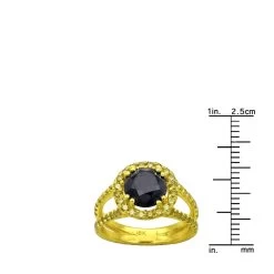Unique Yellow And Black Diamond Engagement Ring 2.95ct 18K Yellow Gold -Fashion Accessories Shop unique yellow and black diamond engagement ring 295ct 18k p 45912 rulerye