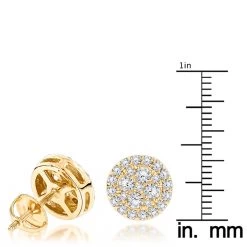 Unisex Round Diamond Stud Earrings Clusters 14K White Gold 1.75ct -Fashion Accessories Shop unisex round diamond stud earrings clusters in 14k gold 175ct rulerye