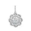 Vintage 18K White Gold Flower Cluster Diamond Pendant For Women 1.25ct LUXURMAN -Fashion Accessories Shop vintage 18k gold flower cluster diamond pendant for women 125ct luxurman wh