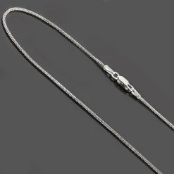 Wheat Chain Solid 14K White Gold - Solid 1mm 18"