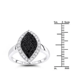 Ladies White Black Pave Diamond Ring 0.7ct 14K White Gold 12 Ladies White Black Pave Diamond Ring 0.7ct 14K White Gold -Fashion Accessories Shop white black pave diamond ring 070ct 14k p 43337 rulerwh