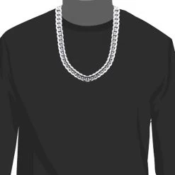 14K White Gold Miami Cuban Link Colossal Chain 14.5mm 22-40in -Fashion Accessories Shop white gold miami cuban link colossal chain 14k 145mm 22 40in 3