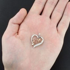 10K White Gold Diamond Love Heart Pendant 0.11ct -Fashion Accessories Shop white rose gold diamond love heart pendant 011ct 10k p 50172box