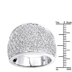 Women's 14K White Gold Pave Diamond Fashion Ring 3.6ct Wedding Band 12 Women's 14K White Gold Pave Diamond Fashion Ring 3.6ct Wedding Band -Fashion Accessories Shop womens 14k gold pave diamond fashion ring 36ct wedding band rulerwh