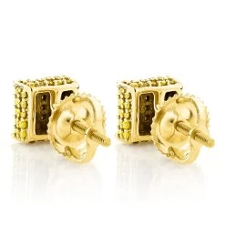 Yellow Diamond Stud Earrings 0.53ct 10K Yellow Gold -Fashion Accessories Shop yellow diamond stud earrings 053ct 10k gold p 45690 backye