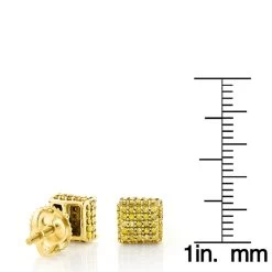 Yellow Diamond Stud Earrings 0.53ct 10K Yellow Gold -Fashion Accessories Shop yellow diamond stud earrings 053ct 10k gold p 45690 rulerye