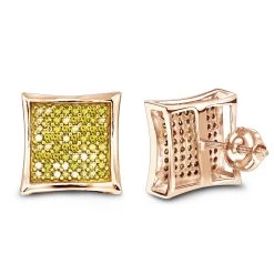 Yellow Diamond Stud Earrings 0.55ct 14K Yellow Gold -Fashion Accessories Shop yellow diamond stud earrings 068ct 14k gold p 49511 ro