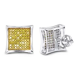 Yellow Diamond Stud Earrings 0.55ct 14K Yellow Gold -Fashion Accessories Shop yellow diamond stud earrings 068ct 14k gold p 49511 wh