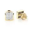 Yellow Gold Plated Sterling Silver Diamond Stud Earrings 0.35ct -Fashion Accessories Shop yellow gold plated sterling silver diamond stud earrings 035ct 1